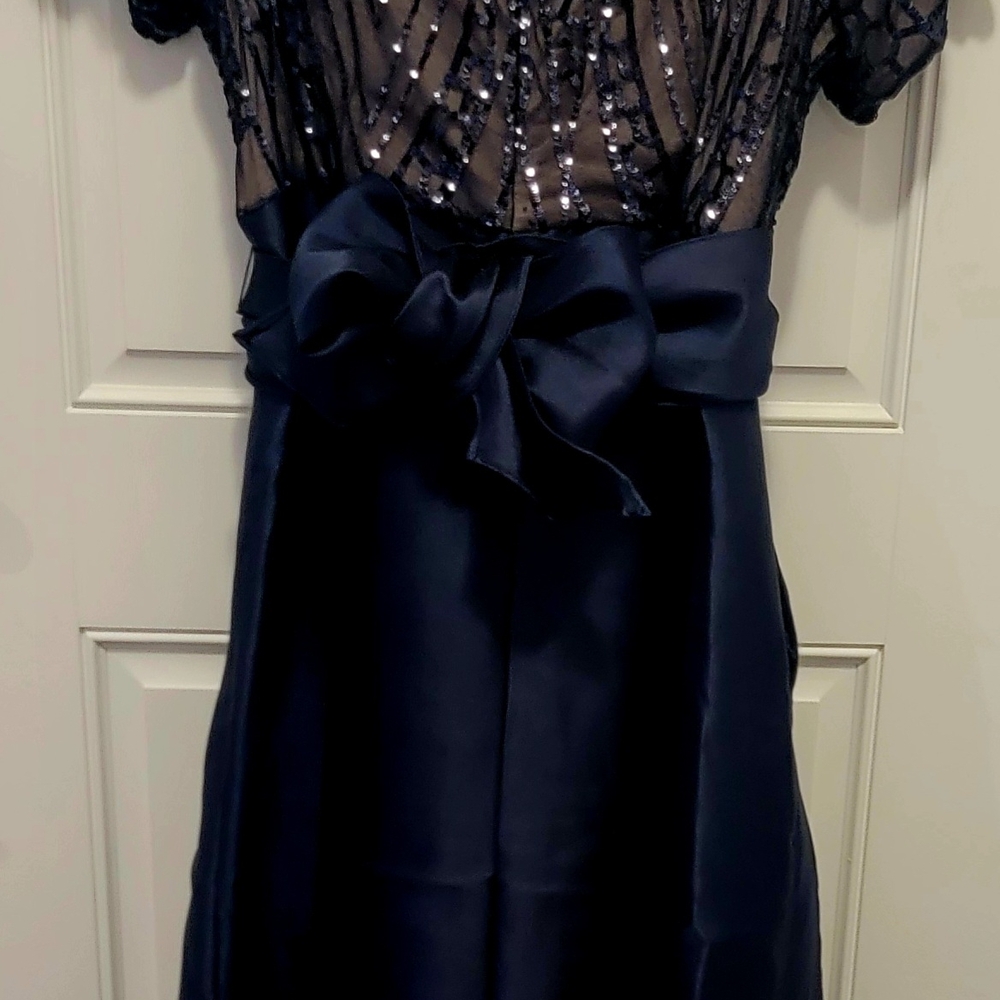 Elegant Navy Kids Dress with Sequins